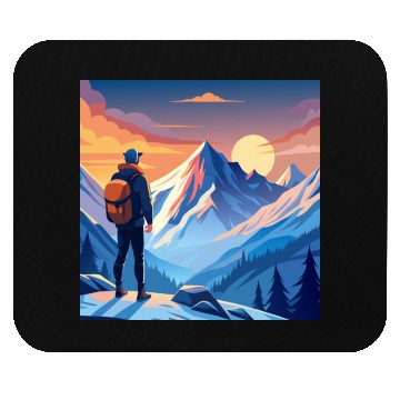Discover Mountain Hiking Adventure Mouse Pads
