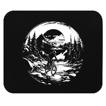 Discover Mountain Biker Graphic Mouse Pads