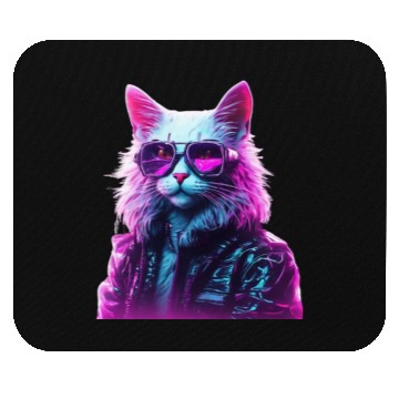 Discover Cyberpunk 80s Disco Cat Mouse Pads