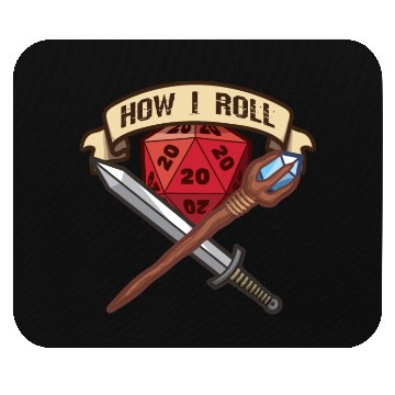Discover RPG Gaming How I Roll Adventure Magic Dungeon Mouse Pads