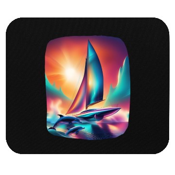 Discover Futuristic AI-Designed Sailing Yacht Mouse Pads