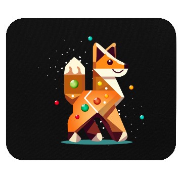 Discover Fox in gingerbread style -creative Christmas motif Mouse Pads
