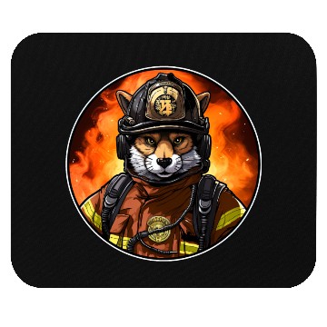Discover Fox Firefighter Mouse Pads