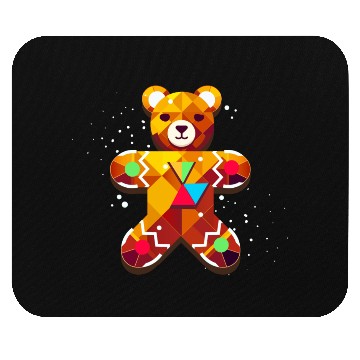 Discover cute gingerbread bear - festive christmas design Mouse Pads