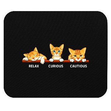 Discover Funny Cats Relax Curious Cautious For Kids Mouse Pads