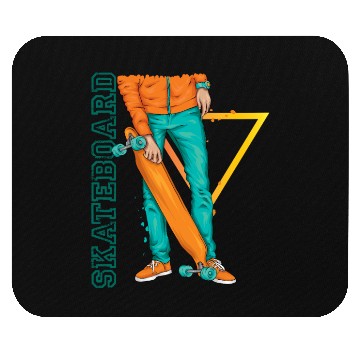 Discover Skateboarding Design for Hardcore Skaters Mouse Pads