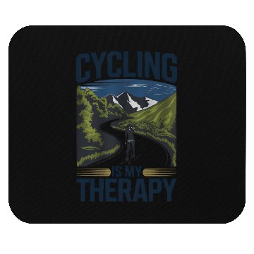 Discover Cycling is My Therapy Mouse Pads