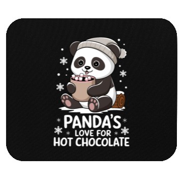 Discover Panda's Love For Hot Chocolate Winter Vibes Mouse Pads