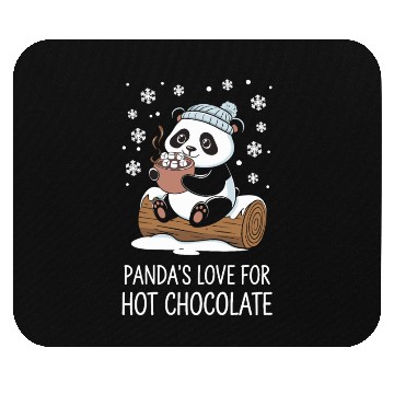 Discover Panda's Love for Hot Chocolate Fun Winter Cozy Mouse Pads