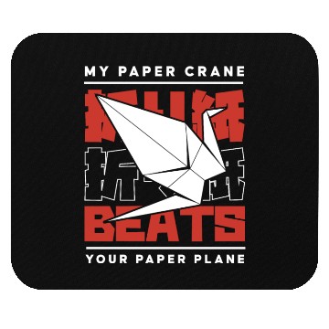 Discover My Paper Crane Beats Your Paper Plane Owl Folding Mouse Pads