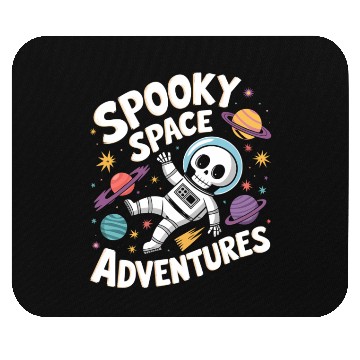 Discover Spooky Space Adventures with Astronaut Skull Mouse Pads
