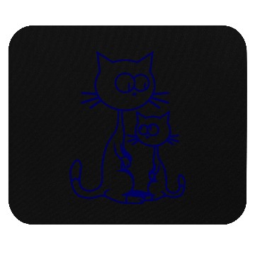 Discover 2 Curious Cats Looking Funny Mom Dad Little Kid Mouse Pads