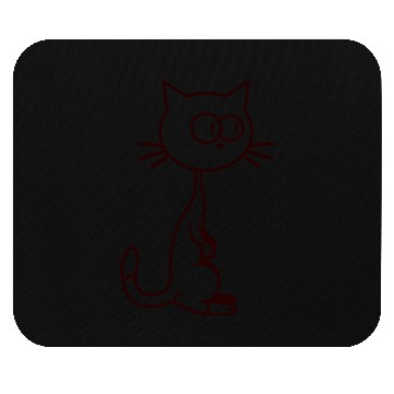 Discover Curious Cat Looks Confused Funny Cute Silly Face Mouse Pads