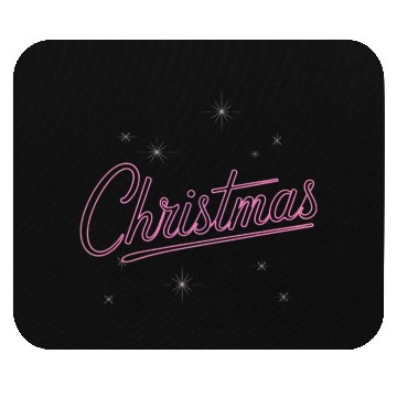 Discover christmas neon style typography Mouse Pads