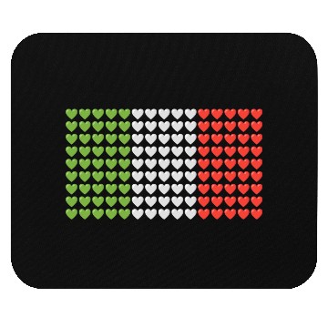 Discover Italy HEARTS Flag Mouse Pads