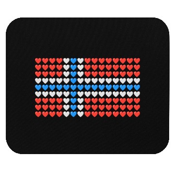 Discover Norway HEARTS Flag Mouse Pads