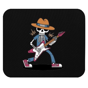 Discover skeleton guitar player Mouse Pads