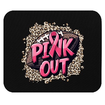 Discover Pink Out Breast Cancer Football Coquette Bow Mom Mouse Pads