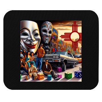 Discover New Mexico Zia Symbol Mouse Pads