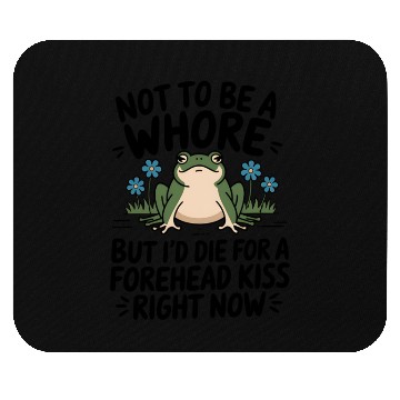 Discover Funny Frog Forehead Kiss Sarcastic Frog Humor Mouse Pads