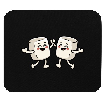 Discover Happy Marshmallow S'mores Friends Mouse Pads