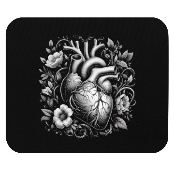Discover Botanical Heart Artistic Anatomy 1 Mouse Pads