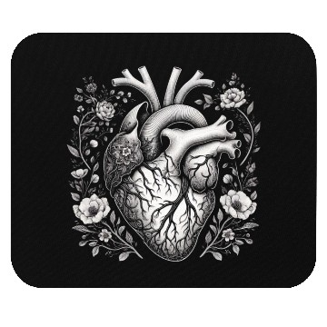 Discover Botanical Heart Artistic Anatomy Mouse Pads