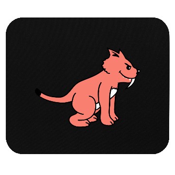 Discover Bad Wild Cat Sabre Tooth Tiger Long Teeth Tiger Mouse Pads