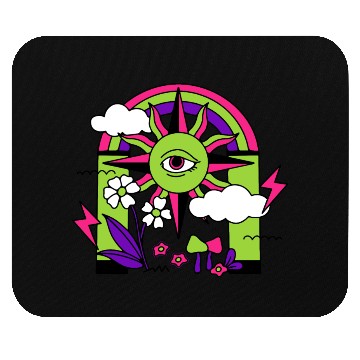 Discover Pink ve Green Psychedelic I Need Space Mouse Pads
