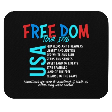 Discover USA Free Dom tour 1776 Mouse Pads