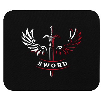 Discover sword of angel Mouse Pads