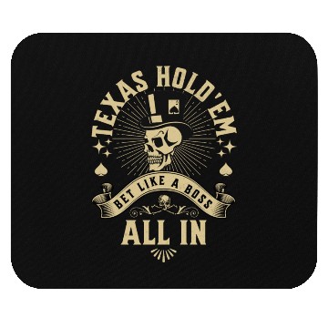 Discover Texas Hold'em Bet Like A Boss Poker Apparel Mouse Pads