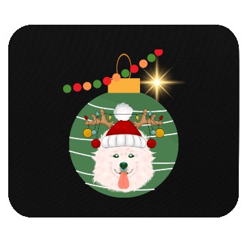 Discover Christmas Samoyed style Mouse Pads