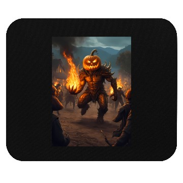 Discover Pumpkin Fiend: A Halloween Horror Mouse Pads