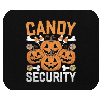 Discover Candy Security Halloween Design Mouse Pads