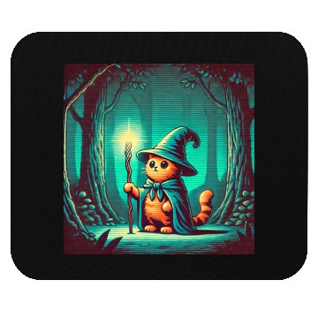 Discover Wizard Cat Mouse Pads