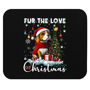 Discover Beagle Christmas Tree Lights Decorations Dog Lover Mouse Pads