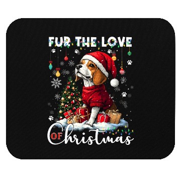 Discover Beagle Christmas Tree Lights Decorations Dog Lover Mouse Pads