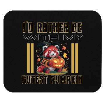 Discover I`D Rather Be With My Cutest Pumpkin Fall Design Mouse Pads