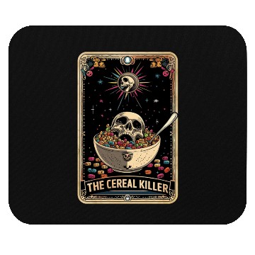 Discover Cereal Killer Tarot Card Horror Movies True Crime Mouse Pads