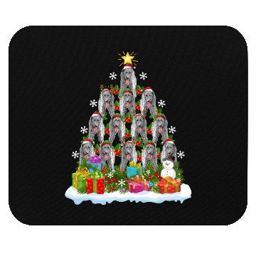 Discover Irish Wolfhound Dog Ugly Christmas Tree Santa Hat Mouse Pads