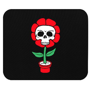 Discover Evil Skull Flower Horror Halloween Skeleton Head Mouse Pads