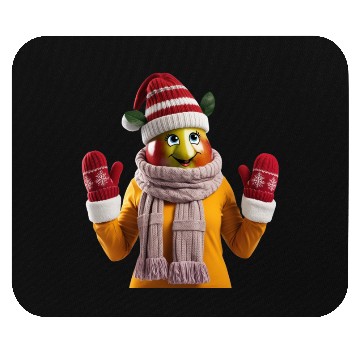 Discover Winter Fruit Character Fun Mouse Pads