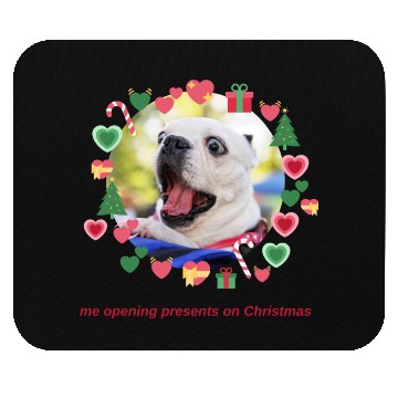 Discover Funny Dog Opening Christmas Gift Mouse Pads