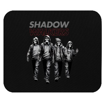Discover Street Shadows: Hip-Hop Skeleton Crew Mouse Pads