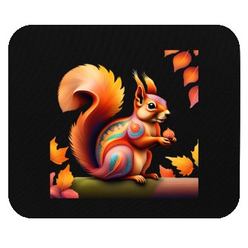 Discover Fall Squirrel Alebrije Mouse Pads