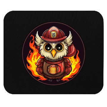 Discover Owls Firefighter Mouse Pads