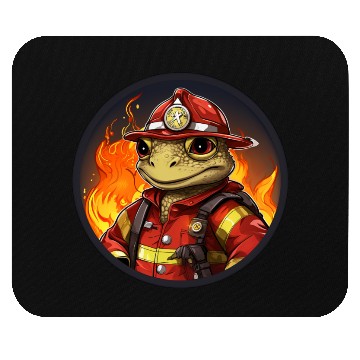 Discover Frog Firefighter Mouse Pads