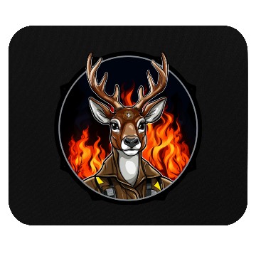 Discover Deer Firefighter Mouse Pads
