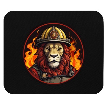 Discover Lion Firefighter Mouse Pads